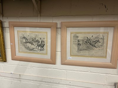 Lot 766 - London Illustrated News, two framed hunting...