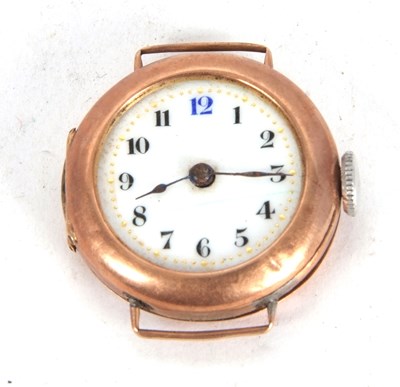 Lot 258 - A 9ct gold cased lady's wristwatch, stamped on...