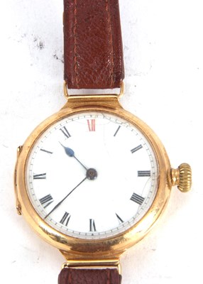 Lot 272 - An 18ct gold gents watch, stamped on the...