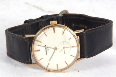 Lot 274 - A 9ct gold cased Longines wristwatch, stamped...