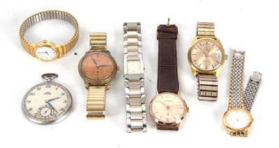 Lot 286 - Mixed Lot: Wristwatches and a pocket watch,...