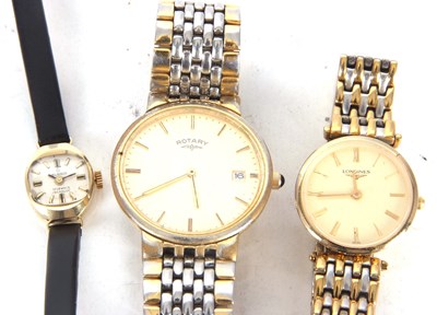 Lot 287 - Three wristwatches to include a Rotary, a...