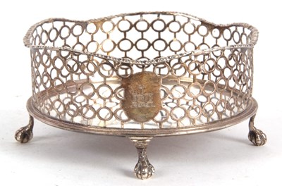 Lot 173a - George III Silver cruet stand of circular form,...