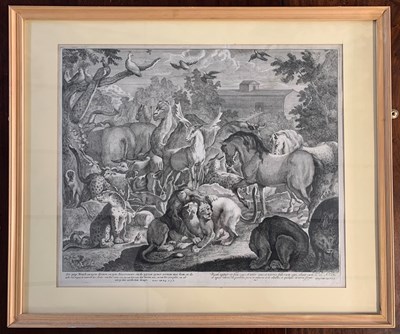 Lot 104 - Pieter Schenk (Dutch, 1660-1713), Noahs Ark,...