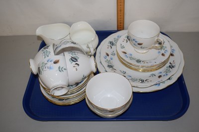 Lot 1 - A tray of English porcelain tea wares by...