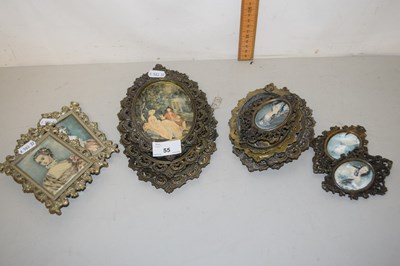 Lot 55 - Quantity of decorative pictures in metal frames