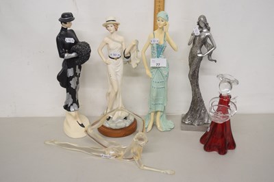 Lot 77 - A group of figurines, ladies in various dress...