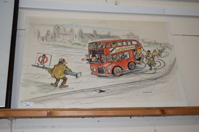 Lot 217 - Carlo Roberto, Last Trip to Paradise, cartoon...