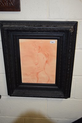 Lot 222 - Nude study in black relief frame