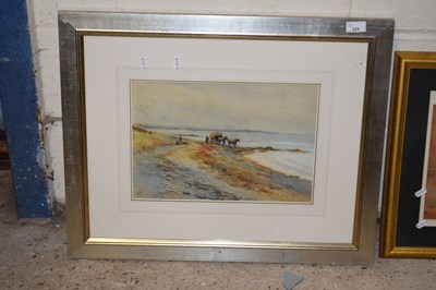 Lot 229 - Shire horses on the shore, by Reginald J Bush...