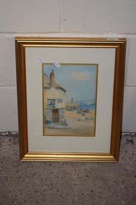 Lot 241 - Boats and cottage by the shore, watercolour,...