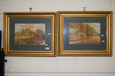 Lot 248 - Pair of watercolour landscape studies signed W...