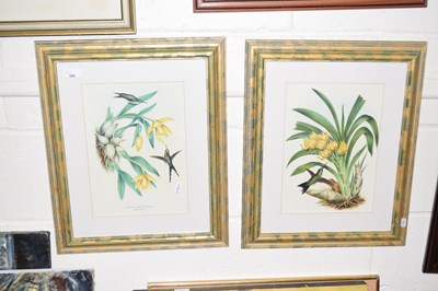 Lot 260 - Two tropical bird prints, framed and glazed