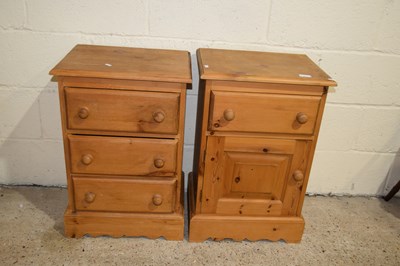 Lot 311 - A pine bedside cupboard and another similar