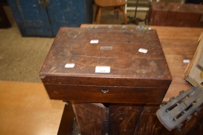 Lot 312 - A mahogany writing slope