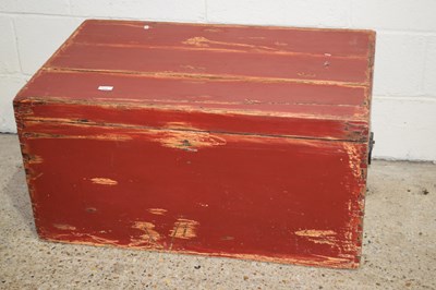 Lot 329 - A red painted pine trunk