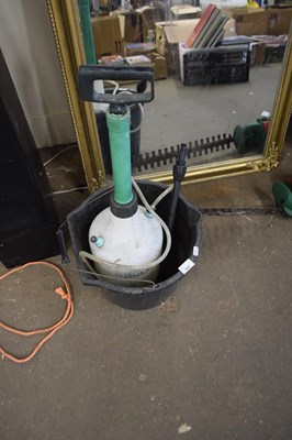 Lot 652 - A hand held pump sprayer and bucket