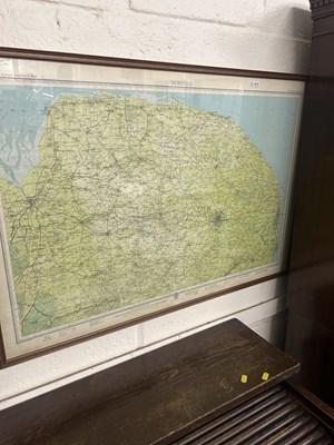 Lot 687 - A framed map of Norfolk