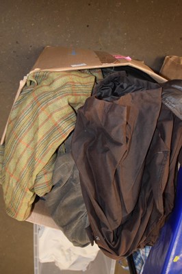 Lot 559 - A box of various mens coats, tweed etc