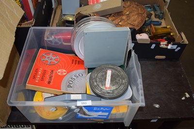 Lot 593 - Quantity of various films, film reels etc