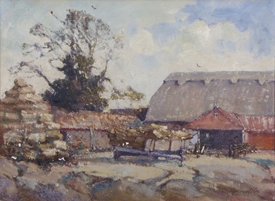 Lot 437 - Geoffrey Chatten (British, b.1938), Farmland,...