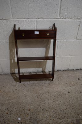 Lot 358 - Two tier single drawer wall shelf