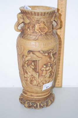 Lot 87 - A Chinese resin moulded vase