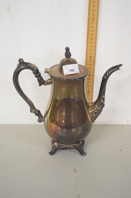 Lot 186 - White metal coffee pot