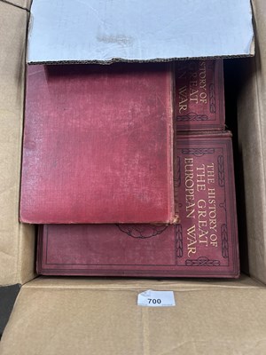 Lot 700 - Box of History of the Great European War books...