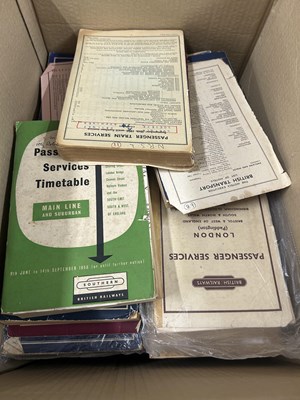 Lot 741 - Box of various British railway and transport...