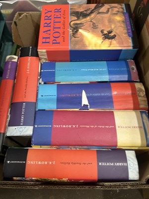 Lot 744 - Boxed quantity of Harry Potter books