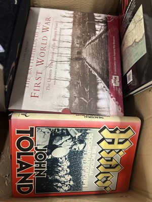 Lot 746 - Box of books military history interest