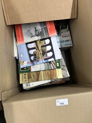 Lot 768 - Box of assorted railway related books and...