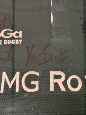 Lot 311 - Framed and Signed London Irish Rugby shirt...