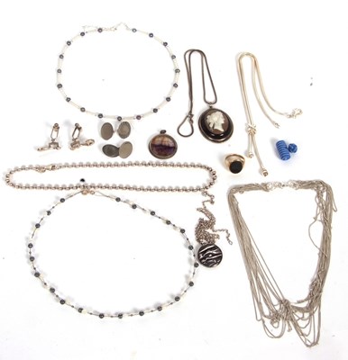 Lot 294 - A quantity of silver and other jewellery: to...