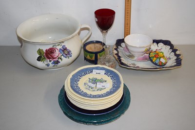 Lot 14 - Mixed Lot: Chamber pot, various tea wares etc