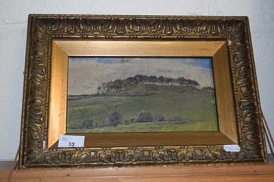 Lot 33 - C M Nubols oil on board study of a rural scene,...