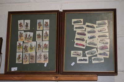 Lot 34 - A group of four frames of various cigarette cards