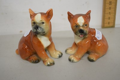 Lot 45 - A pair of continental models of Bulldog puppies