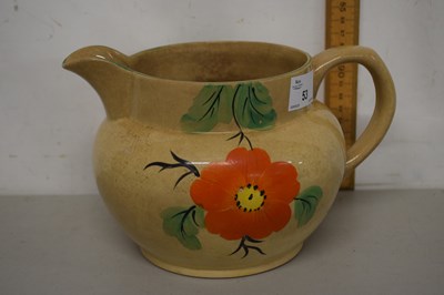 Lot 53 - Early 20th Century floral decorated pottery jug