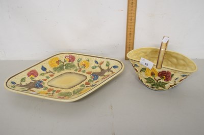 Lot 55 - A Woods Indian Tree pattern table basket and dish