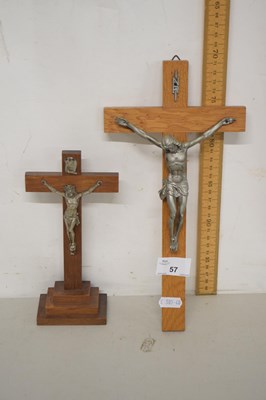 Lot 57 - Two 20th Century crucifixes