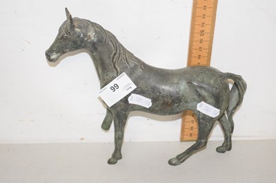 Lot 66 - A bronzed model of a horse (a/f)