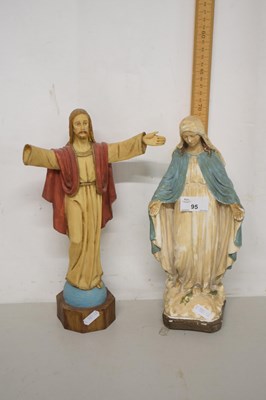 Lot 95 - A figure of Christ and Mary (2)