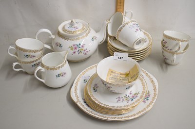 Lot 147 - Group of English porcelain tea wares including...