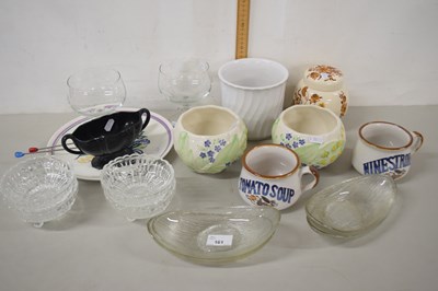 Lot 161 - Quantity of ceramics, soup bowls, Poole plate...