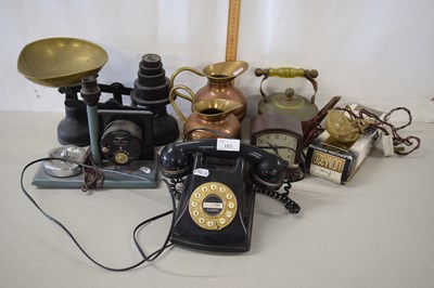 Lot 183 - A vintage telephone together with a vintage...