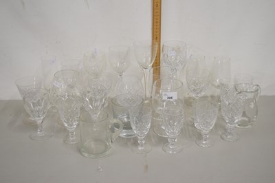 Lot 206 - Quantity of assorted drinking glasses