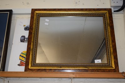 Lot 216 - Framed wall mirror and a motoring print