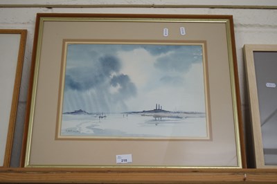 Lot 218 - Watercolour landscape by B Bowen